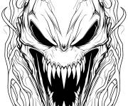 Coloriage Visage de Venom du film Marvel
