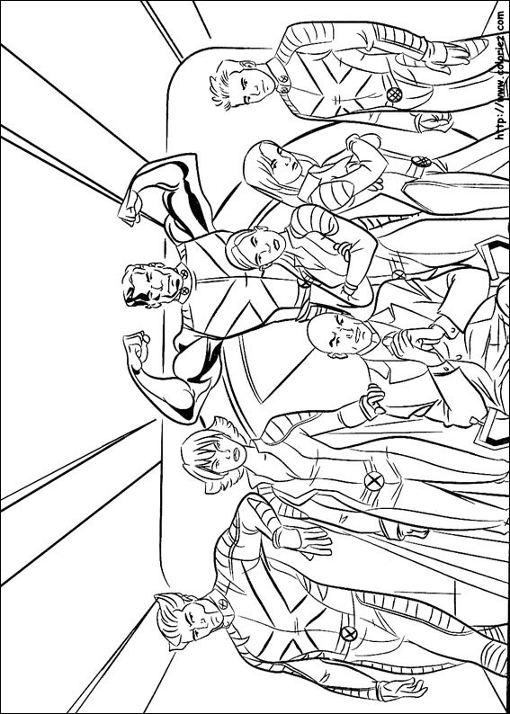 Coloriage et dessins gratuits Les  héros de X-Men avec Professeur Xavier à imprimer