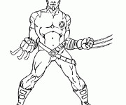 Coloriage Portrait de Wolverine facile