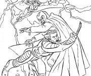 Coloriage X-Men H&eacute;ros prot&egrave;gent le monde