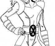 Coloriage X-Men Malicia en couleur