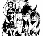 Coloriage X-Men Super H&eacute;ros pr&eacute;f&eacute;rables