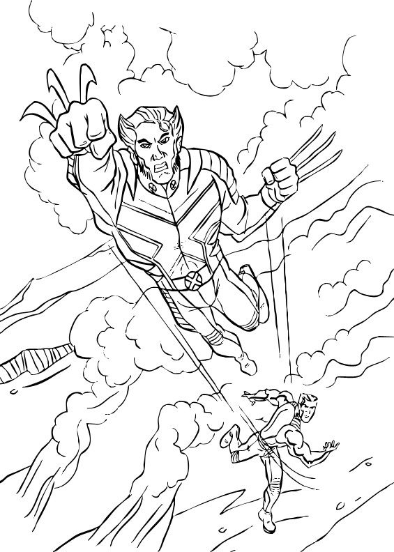 Coloriage XMen gratuit à imprimer liste 20 à 40
