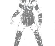 Coloriage et dessins gratuit Portrait de Xena en noir et blanc à imprimer