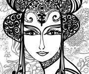 Coloriage et dessins gratuit Princesse Xena anti-stress à imprimer