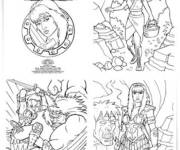 Coloriage et dessins gratuit Sc&egrave;nes et aventures de la princesse Xena à imprimer