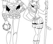 Coloriage Xena et Gabrielle Super-h&eacute;ro&iuml;nes