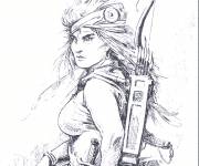 Coloriage Xena pour adulte