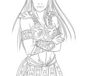 Coloriage Xena super h&eacute;ros