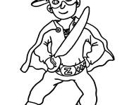 Coloriage D&eacute;guisement de Zorro pour gar&ccedil;ons