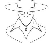 Coloriage H&eacute;ros Zorro &agrave; d&eacute;couper