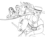 Coloriage Illustration Zorro avec ses amis