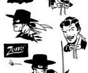 Coloriage Les visages de Zorro