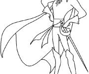 Coloriage et dessins gratuit Portrait de Zorro souriant à imprimer