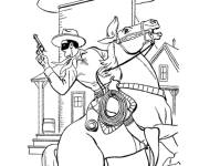 Coloriage et dessins gratuit Zorro au combat à imprimer