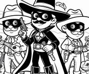 Coloriage Zorro de bande animé en ligne