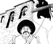 Coloriage Zorro et Sergent Garcia
