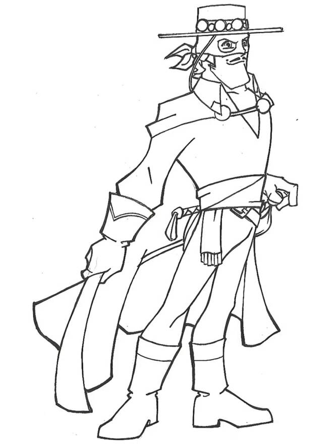 Coloriage Zorro gratuit à imprimer liste 40 à 60