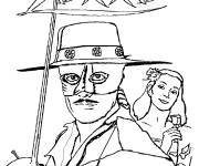 Coloriage et dessins gratuit Zorro le justicier à imprimer