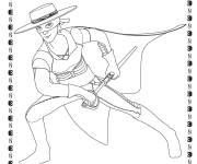 Coloriage et dessins gratuit Zorro pour enfants à imprimer