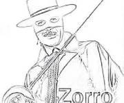 Coloriage et dessins gratuit Zorro r&eacute;aliste à imprimer