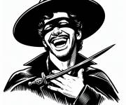 Coloriage Zorro rigolo
