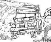 Coloriage 4 X 4 en Afrique