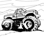 Coloriage 4 X 4 en noir et blanc