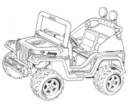 Coloriage 4 X 4 Jeep à découper