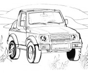 Coloriage Mini voiture  4 X 4