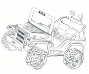 Coloriage Petite voiture 4 X 4 Jeep