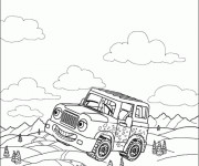 Coloriage Voiture 4 X 4 pour enfant