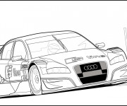 Coloriage Audi de course à télécharger