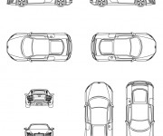 Coloriage Audi différents vues