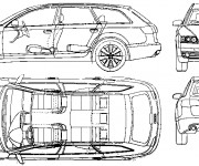 Coloriage Audi L'extérieur et L'intérieur