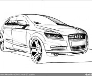 Coloriage Audi q7 en couleur