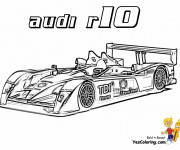 Coloriage Audi R10 de course
