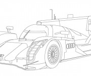 Coloriage Audi R10 stylisé