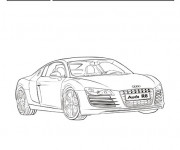 Coloriage Audi R8 à décorer