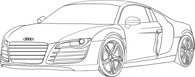 Coloriage De Audi R 8 A Imprimer