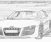 Coloriage Audi R8 sur ordinateur