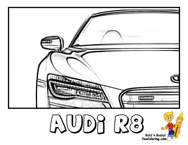 Coloriage Audi gratuit à imprimer liste 20 à 40