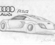 Coloriage Audi RSQ au crayon