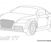 Coloriage Modèle de voiture Audi TT