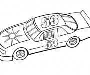 Coloriage Auto de course &agrave; t&eacute;l&eacute;charger