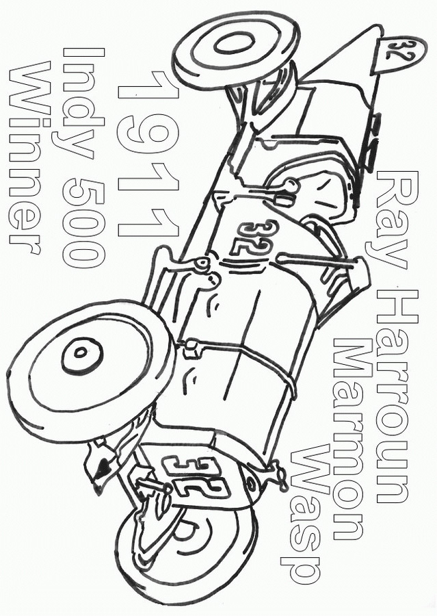 Coloriage Auto de course ancien dessin gratuit à imprimer