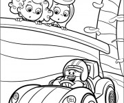 Coloriage Auto de course dessin anim&eacute;