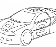 Coloriage Auto de course facile