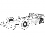 Coloriage et dessins gratuit Auto de course Formule un à imprimer