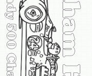 Coloriage Auto de course Indy